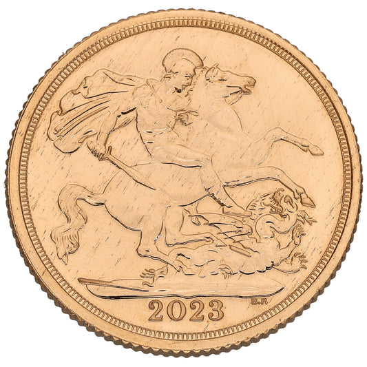 22ct Gold King Charles III Full Sovereign Coin 2023