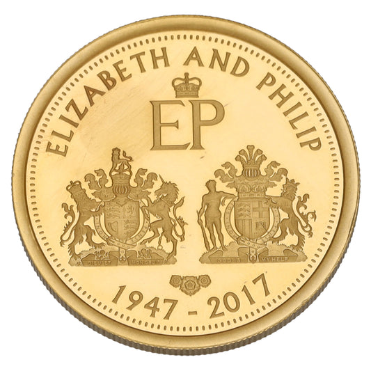 22ct Gold Elizabeth & Phillip Full Sovereign Coin 2017