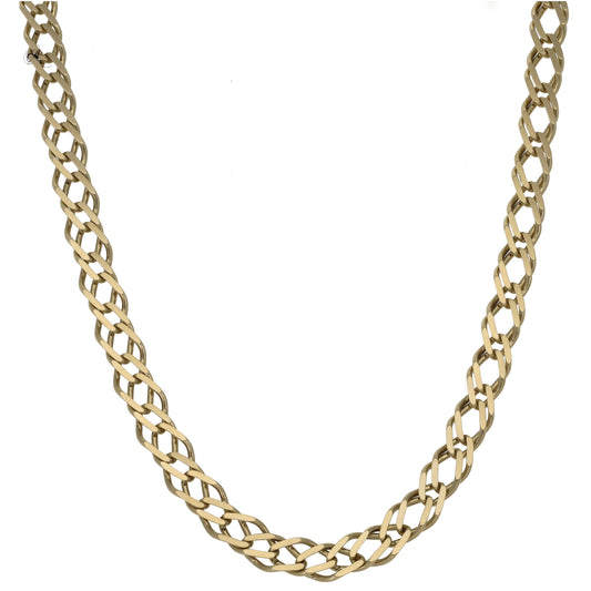 9ct Gold Double Curb Chain 21"
