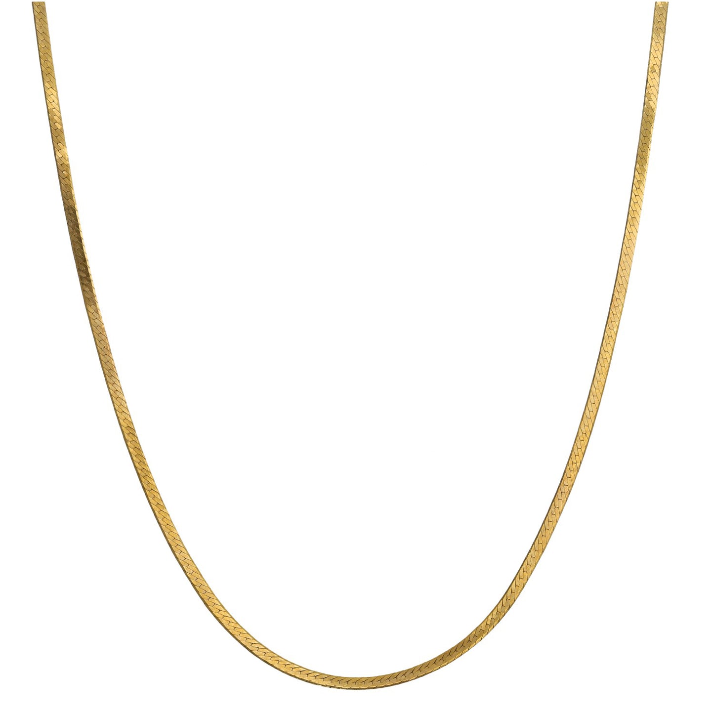 9ct Gold Herringbone Chain 15"