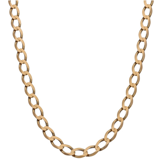 9ct Gold Curb Chain 18"