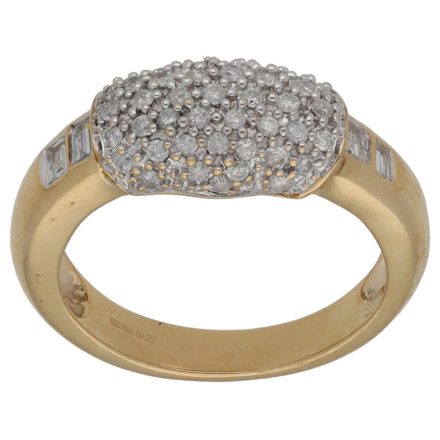 9ct Gold 0.435ct Diamond Dress/Cocktail Ring Size N