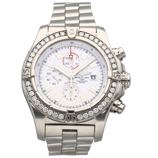 Breitling Super Avenger A13370 48mm Stainless Steel Watch