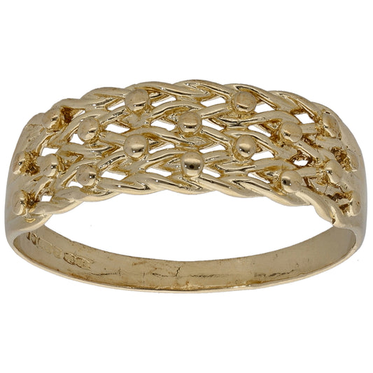 9ct Gold Keeper Ring Size T