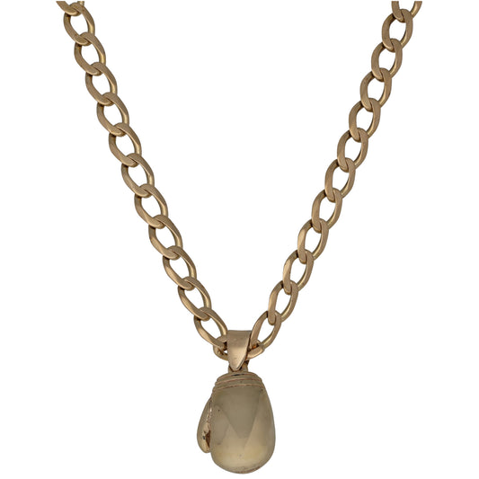 9ct Gold Boxing Glove Pendant With Chain