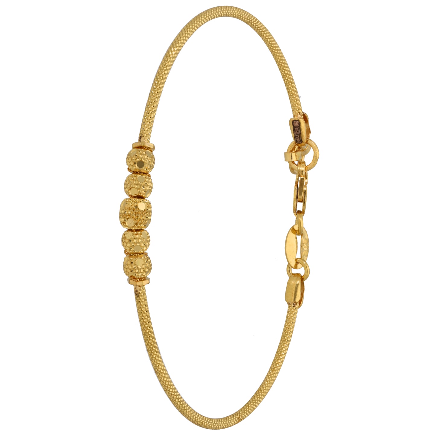 New 22ct Gold Bead Bangle Bracelet