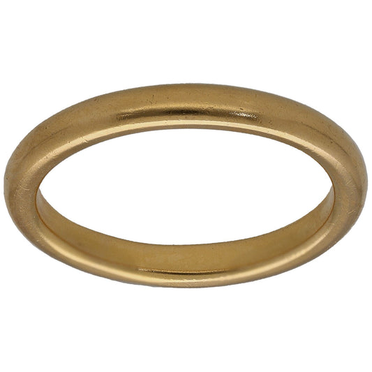 22ct Gold Plain Wedding Ring Size L