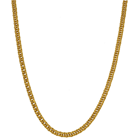 22ct Gold Double Curb Chain 24"