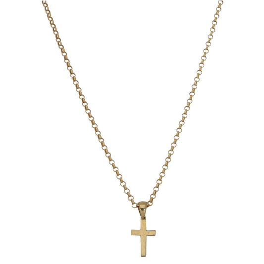 9ct Gold Cross Pendant With Chain