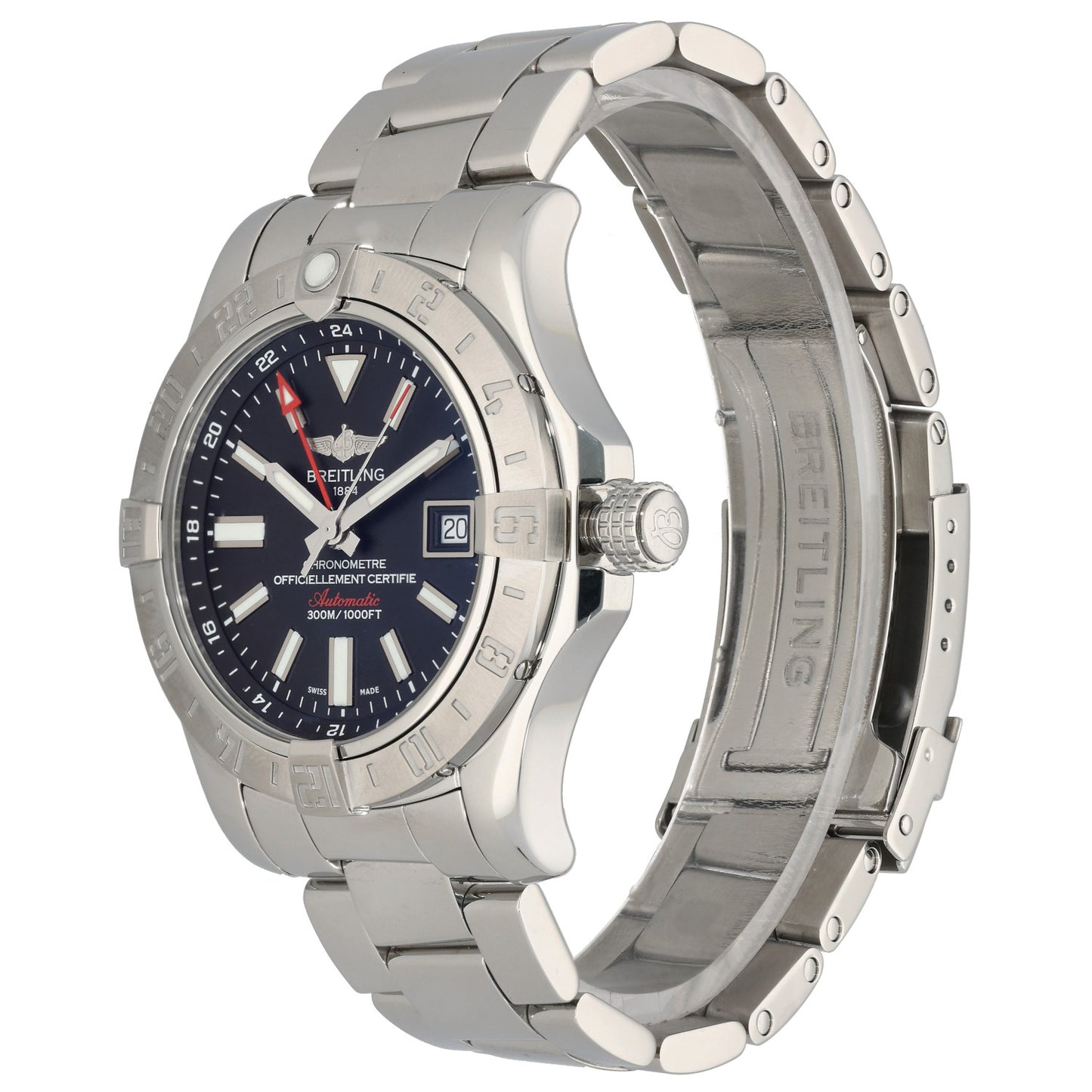 Breitling Avenger II GMT A32390 43mm Stainless Steel Watch