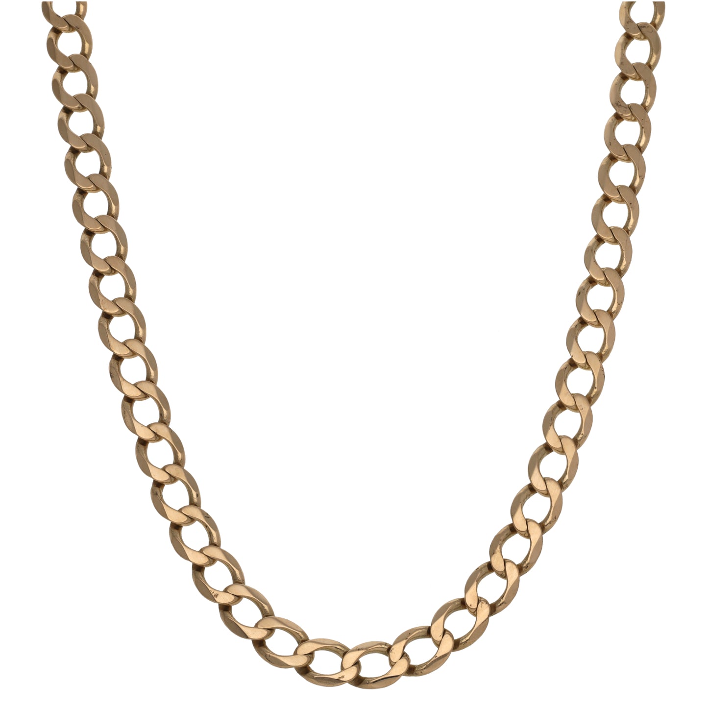 9ct Gold Curb Chain 22"