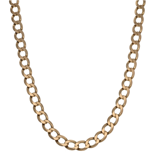 9ct Gold Curb Chain 22"