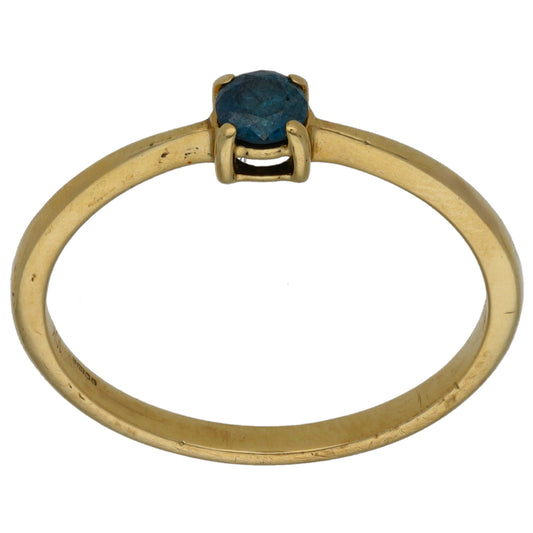 9ct Gold 0.25ct Diamond Solitaire Ring Size R