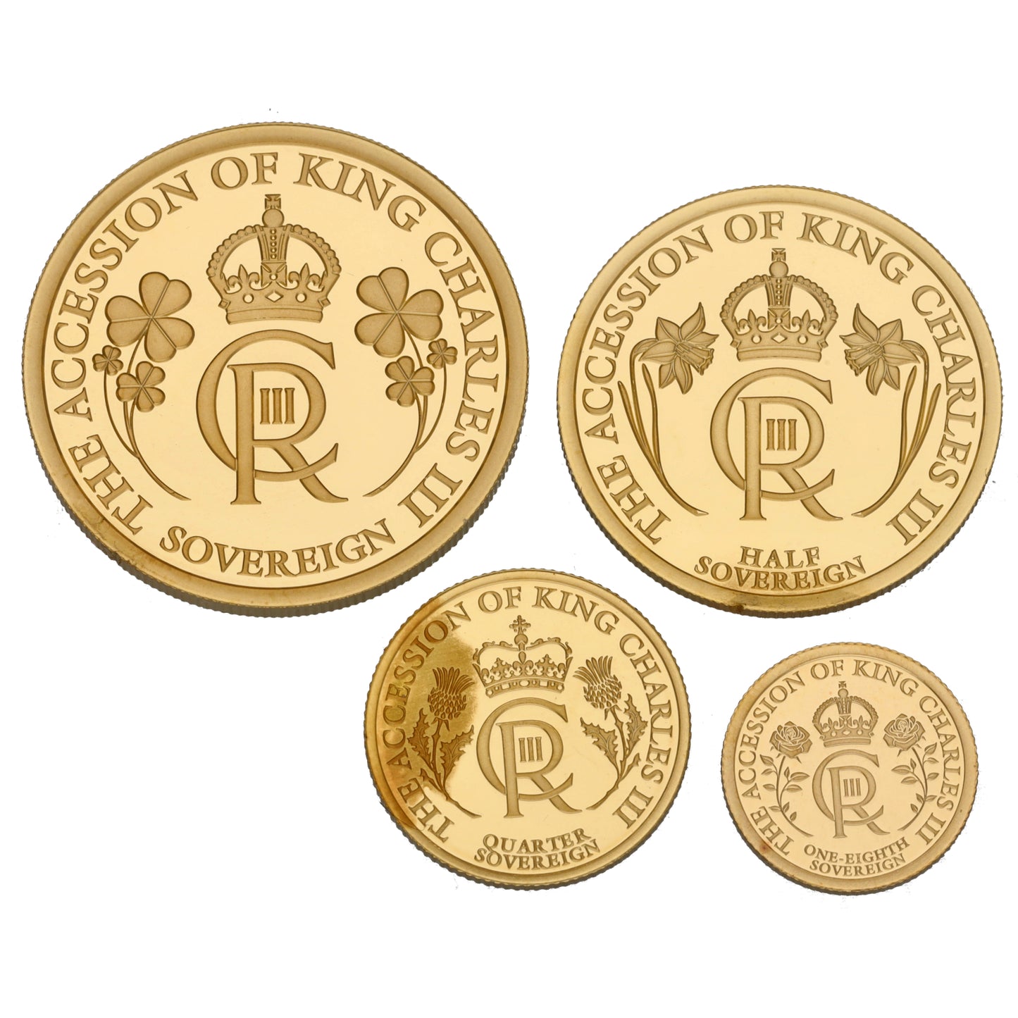22ct Gold The Accession Of King Charles III Sovereign Coin Set 2023