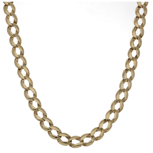 9ct Gold Curb Chain 18"
