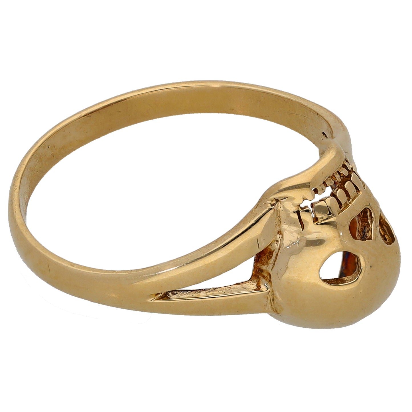 9ct Gold Skull Ring Size O