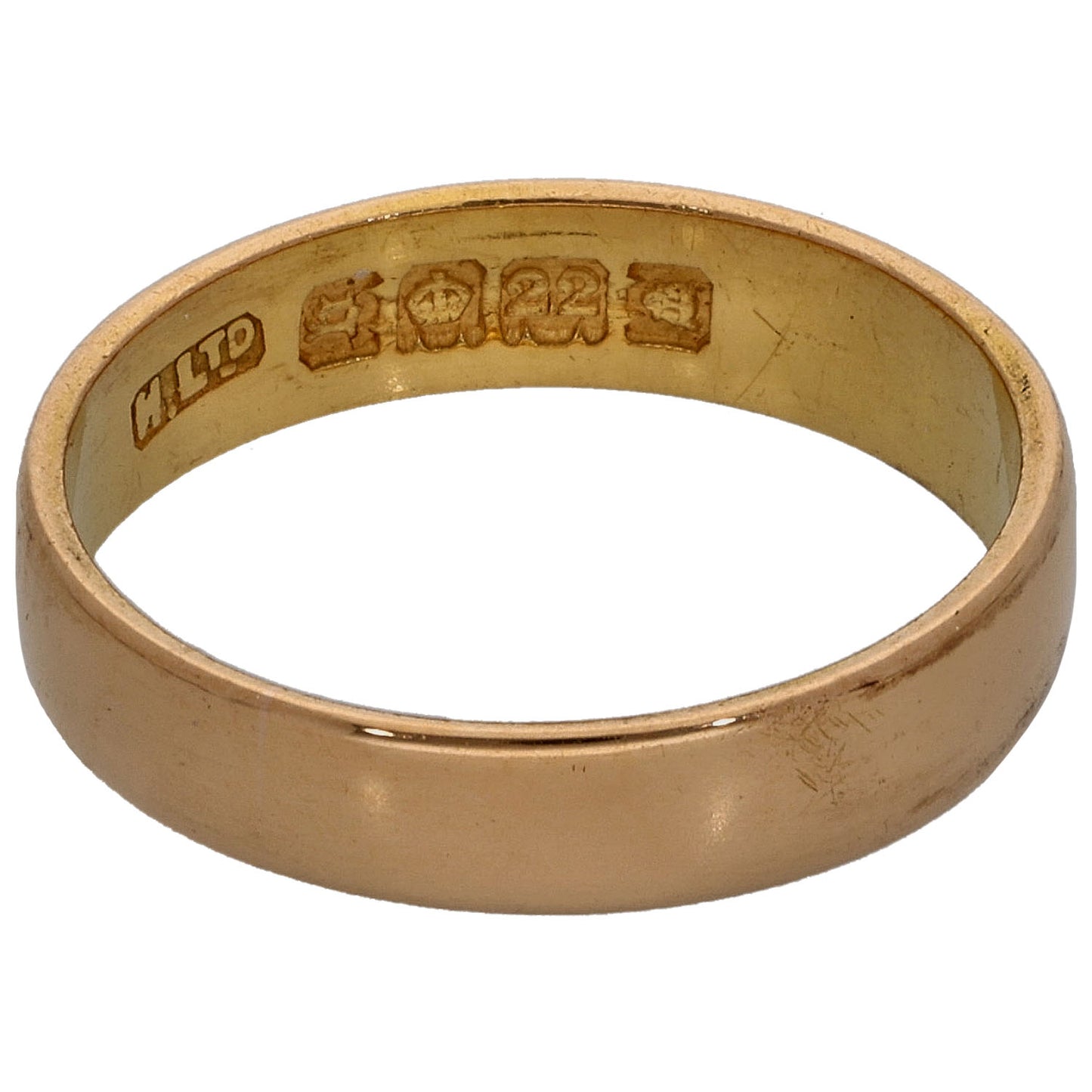 22ct Gold Plain Wedding Ring Size L