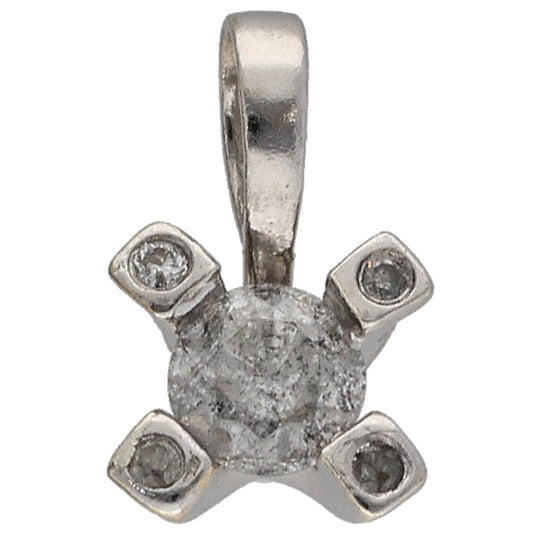 9ct White Gold 0.22ct Diamond Dress/Cocktail Pendant