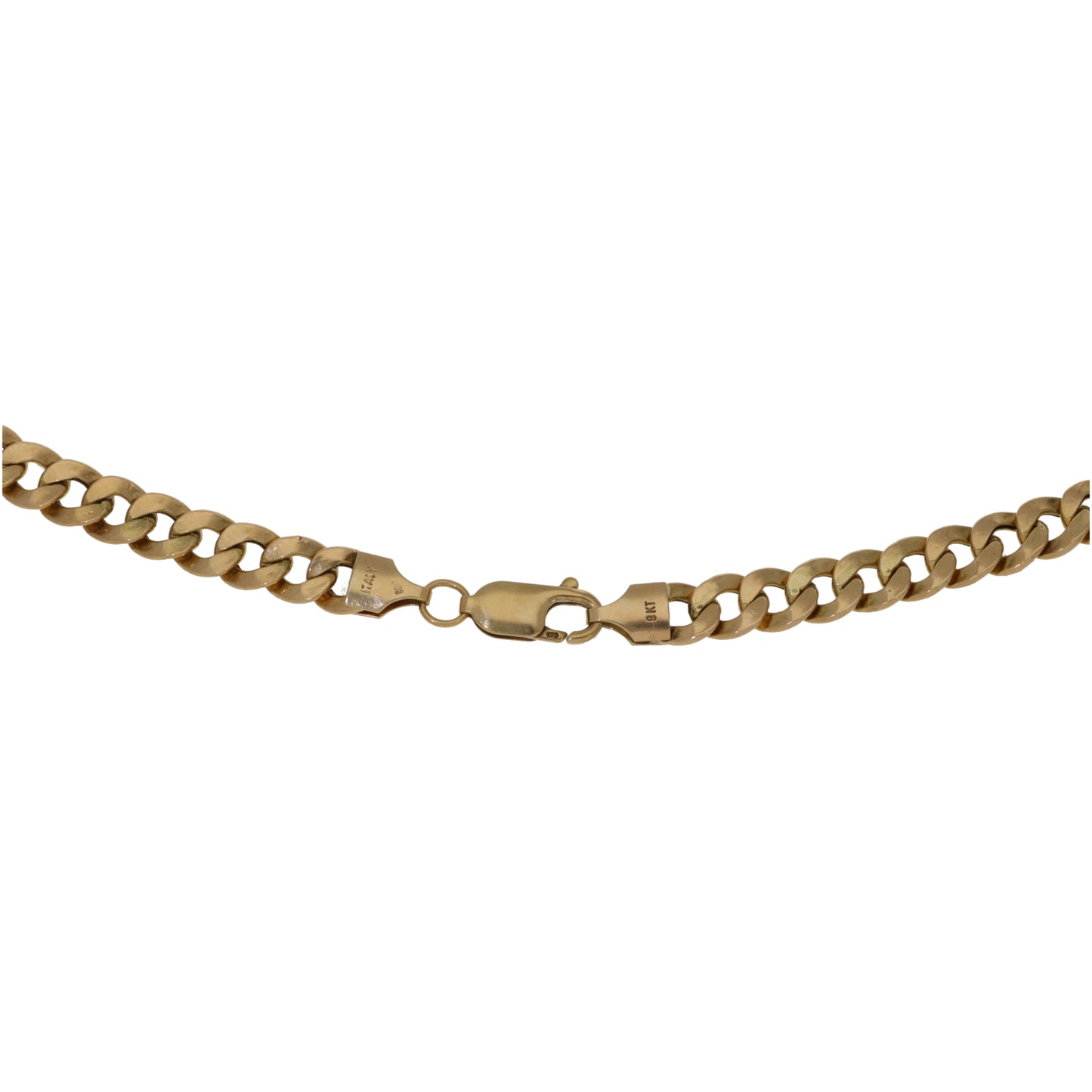 9ct Gold Curb Chain 18"