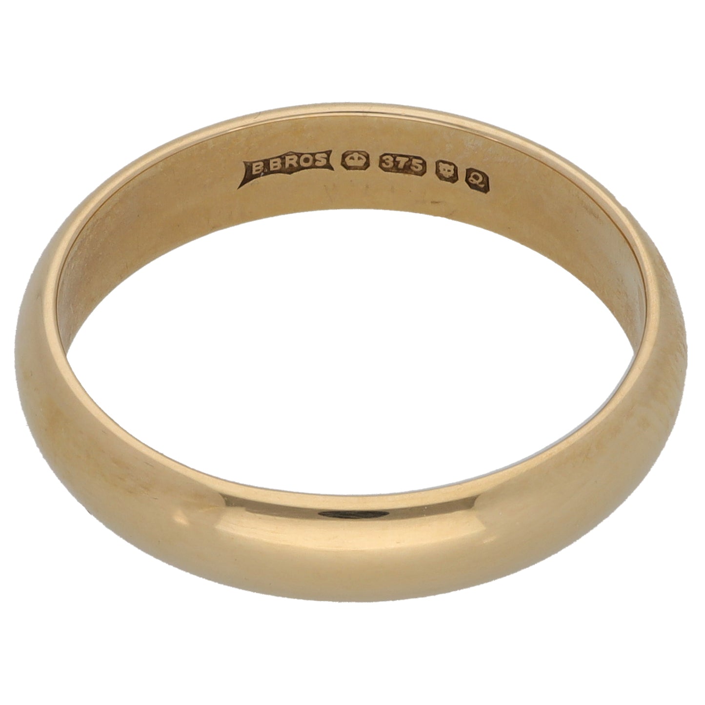 9ct Gold Plain Wedding Ring Size P
