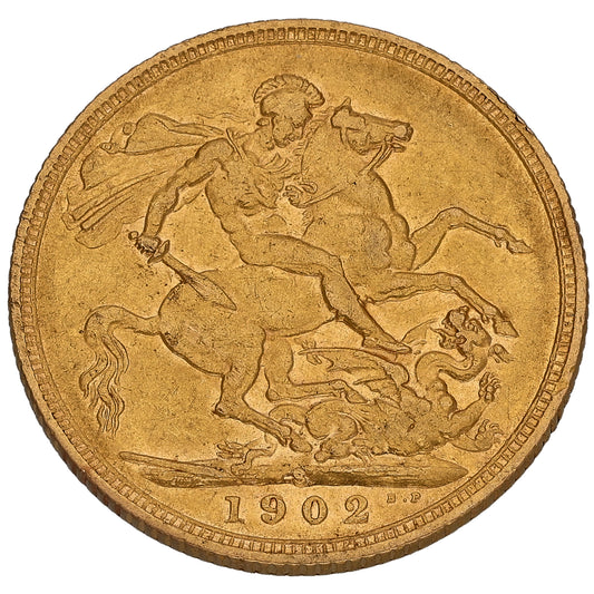 22ct Gold King Edward VII Full Sovereign Coin 1902