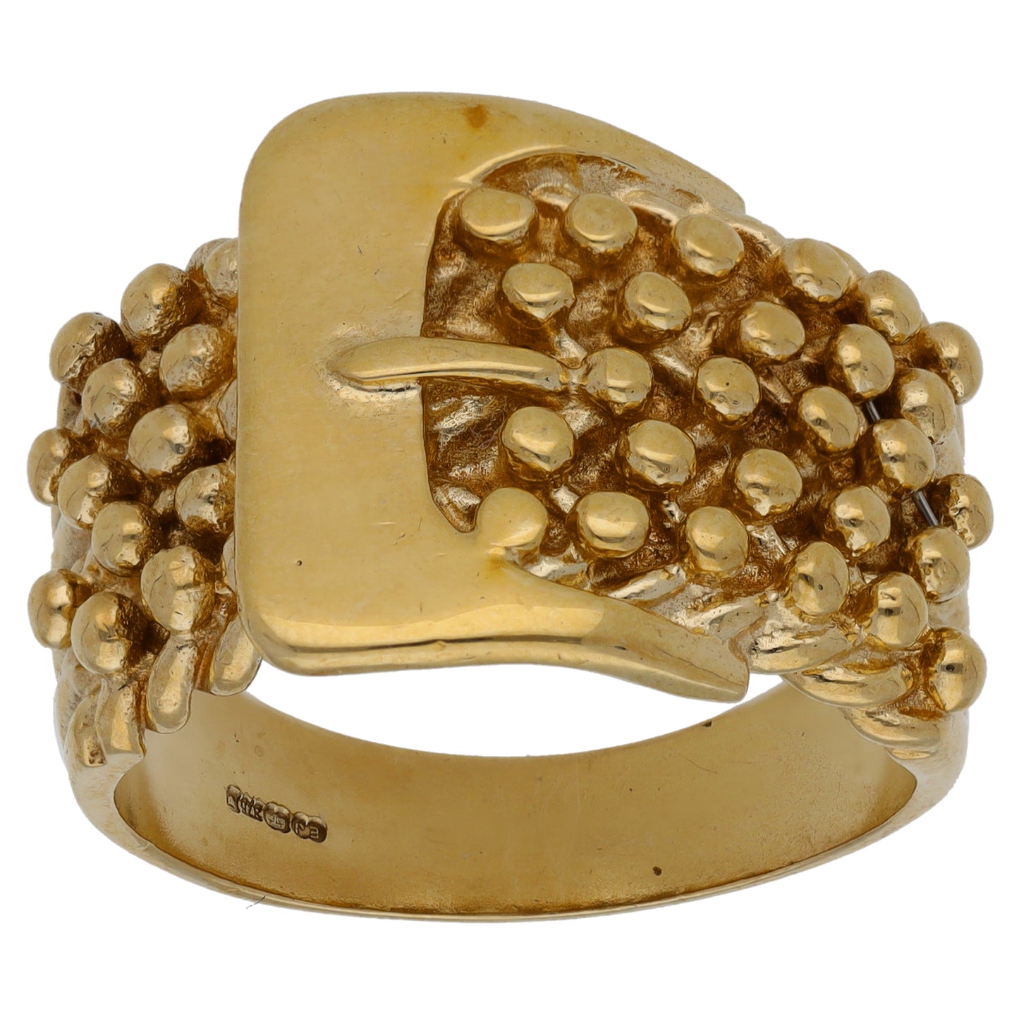 9ct Gold Buckle Ring Size X