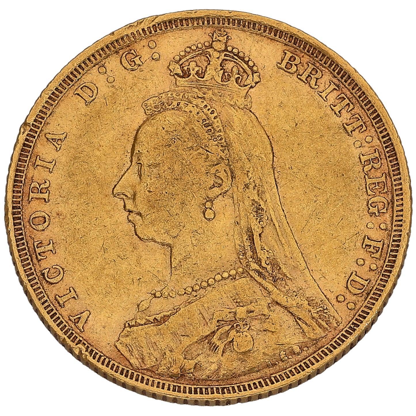 22ct Gold Queen Victoria Full Sovereign Coin 1890