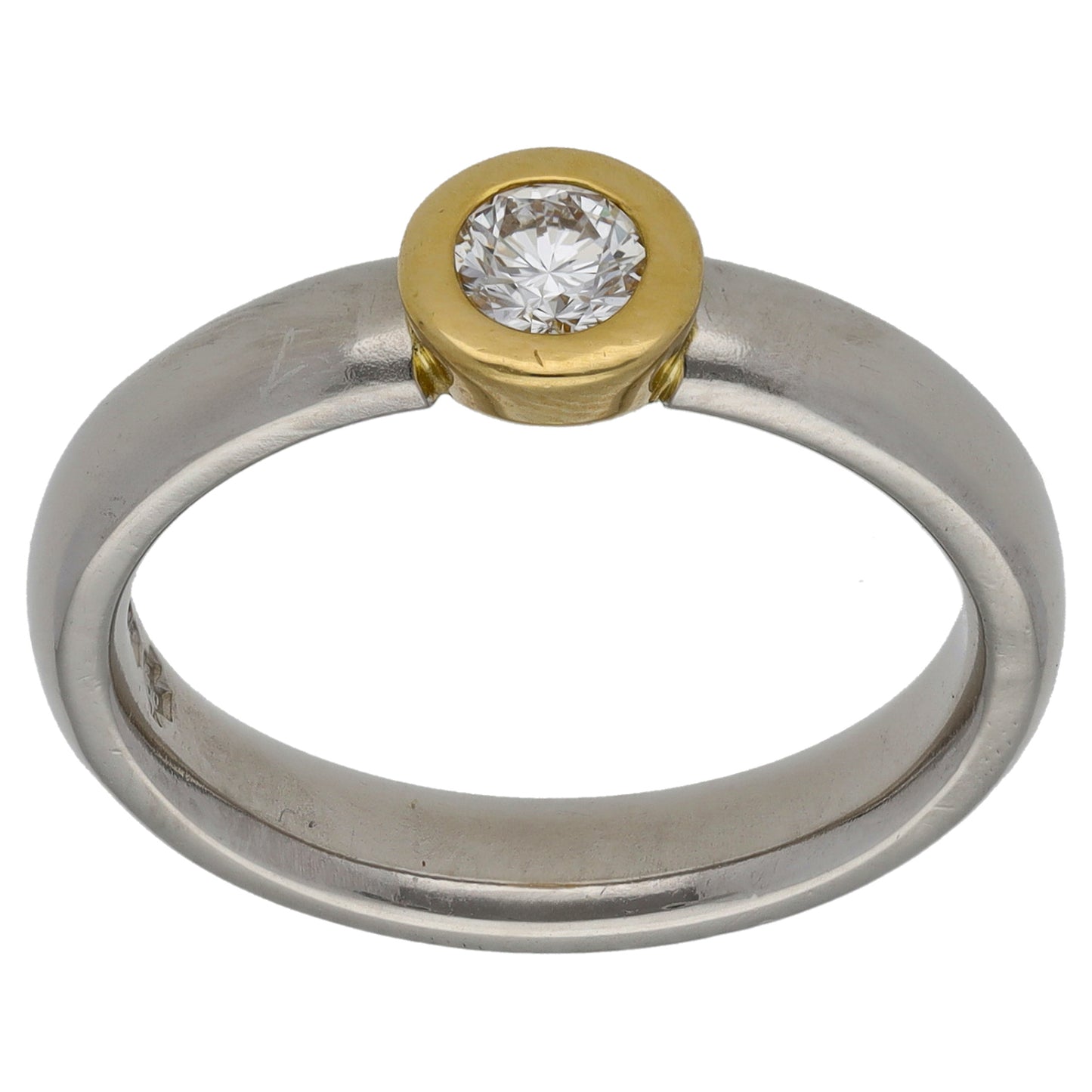 Platinum 0.33ct Diamond Solitaire Ring Size P