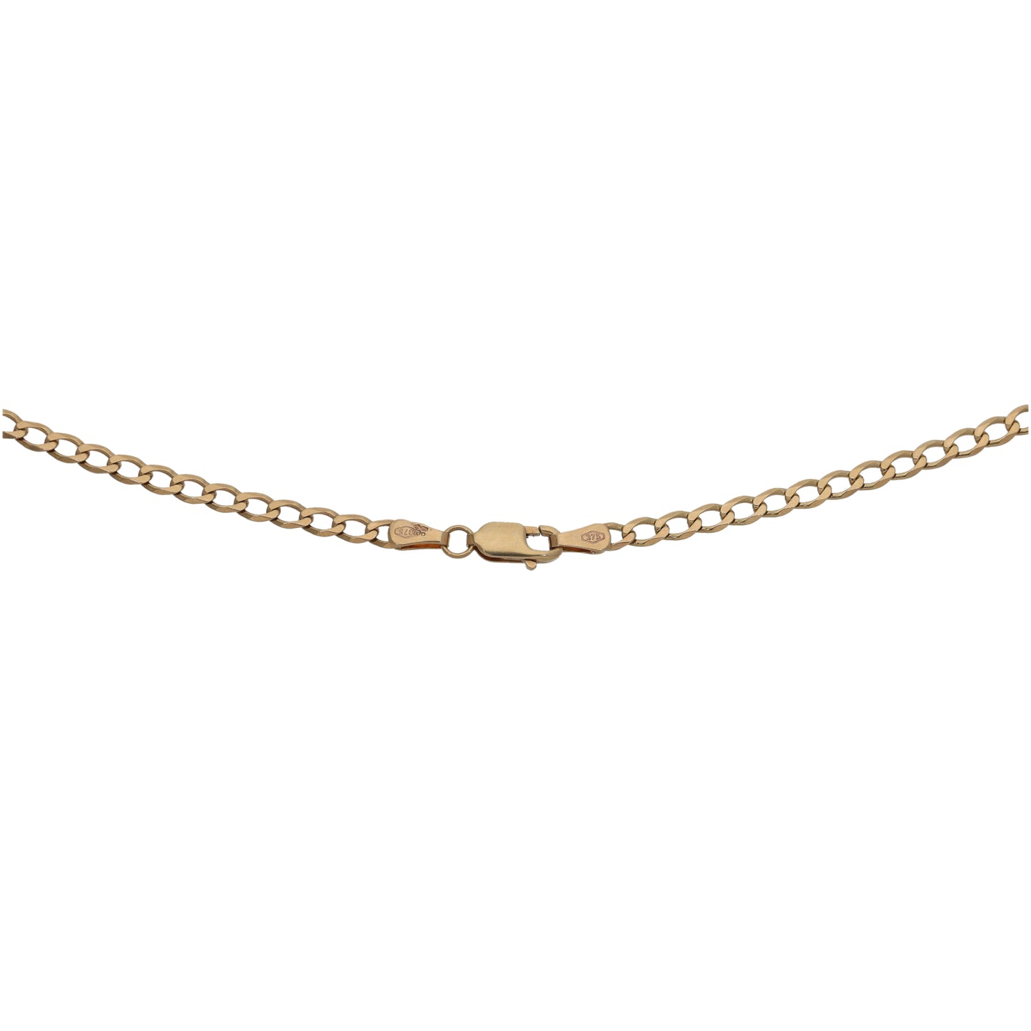 9ct Gold Curb Chain 22"