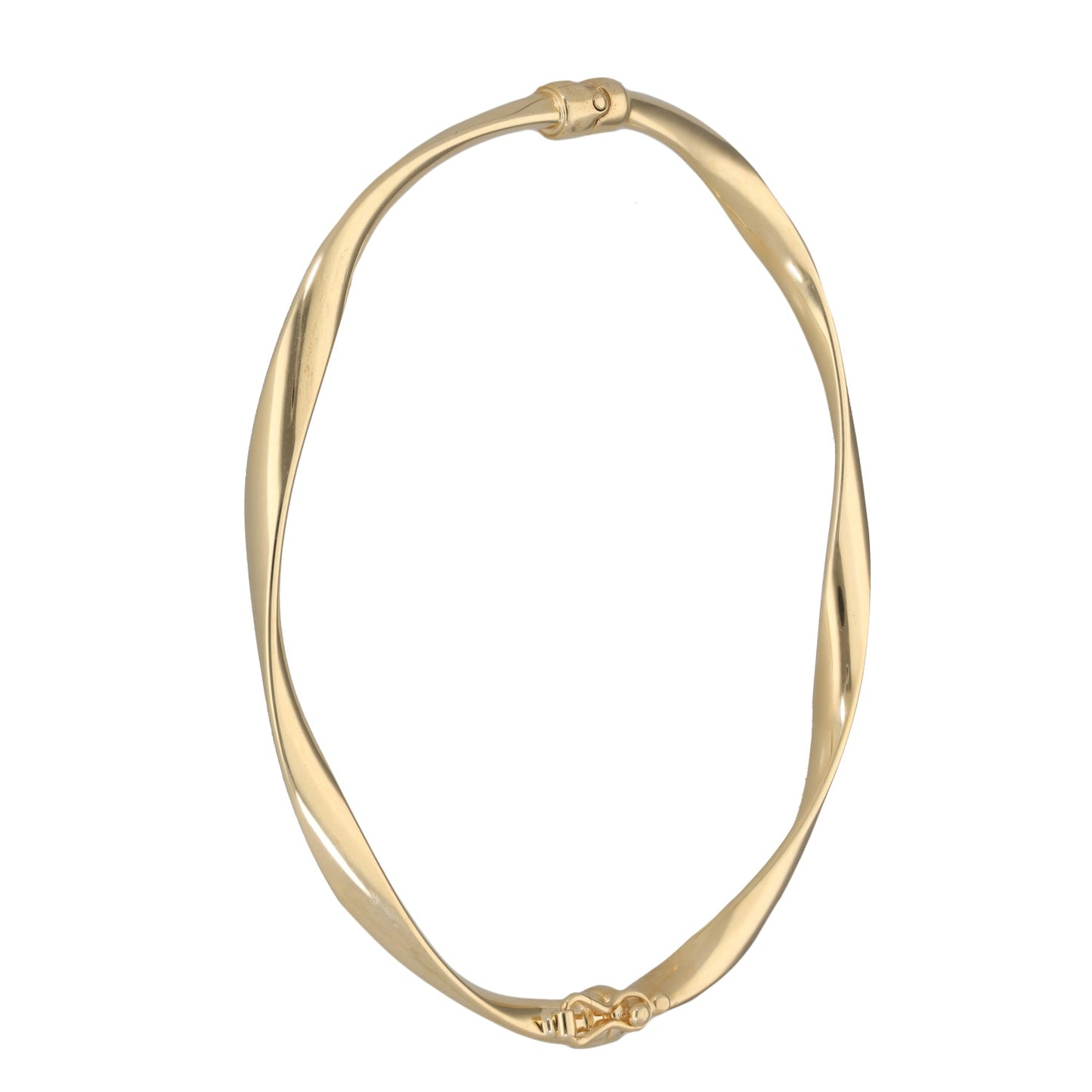 9ct Gold Twisted Wave Bangle