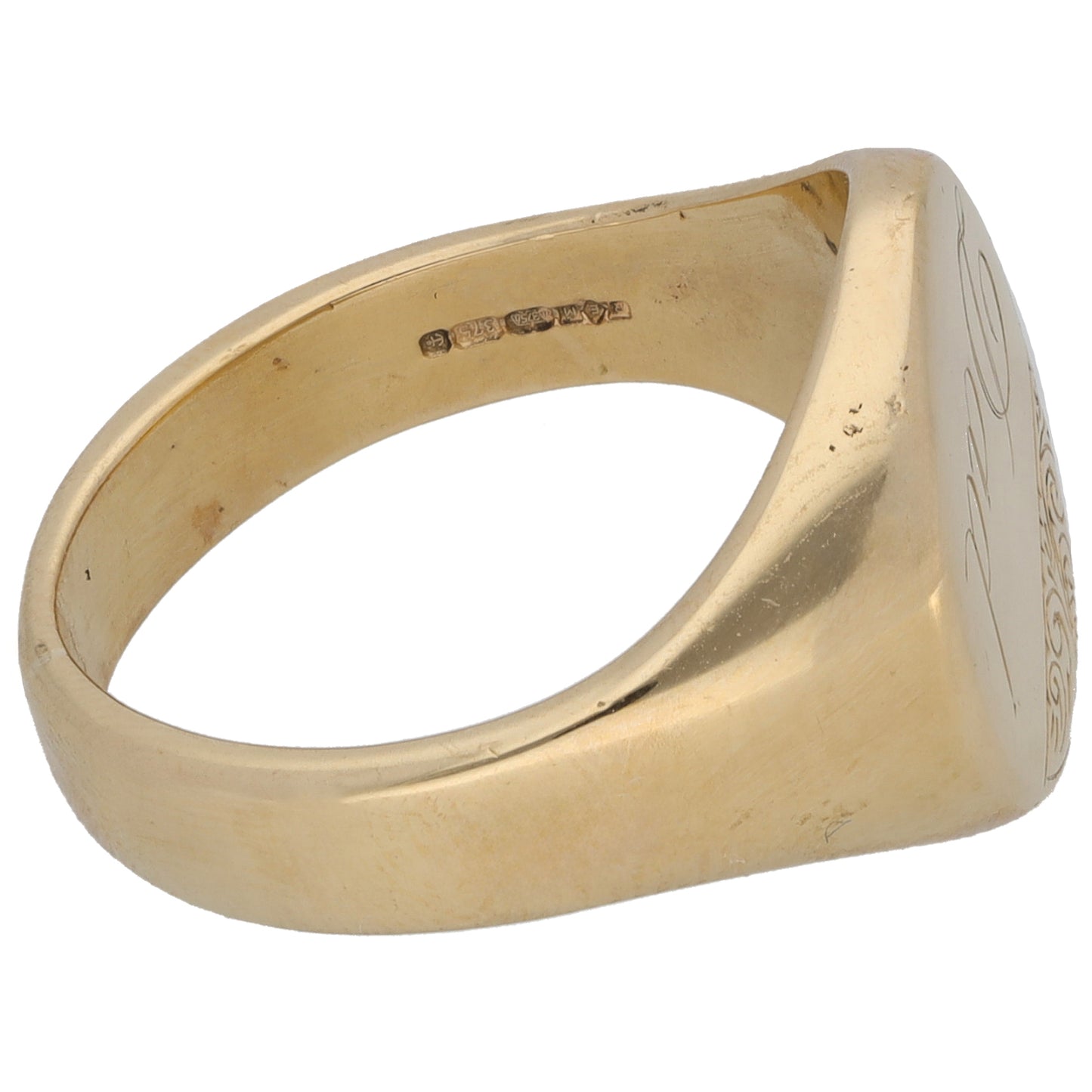 9ct Gold Dad Ring Size T