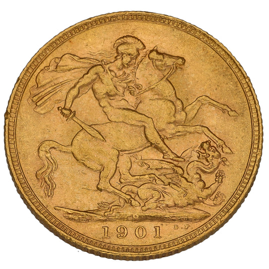22ct Gold Queen Victoria Full Sovereign Coin 1901