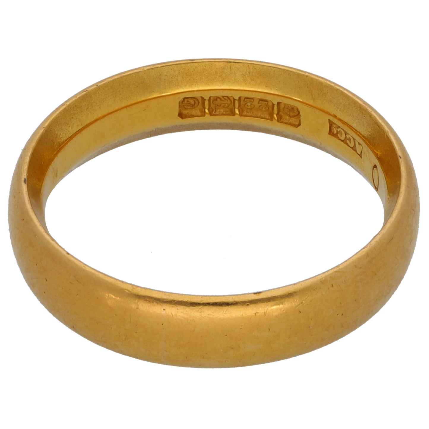 22ct Gold Plain Wedding Ring Size O