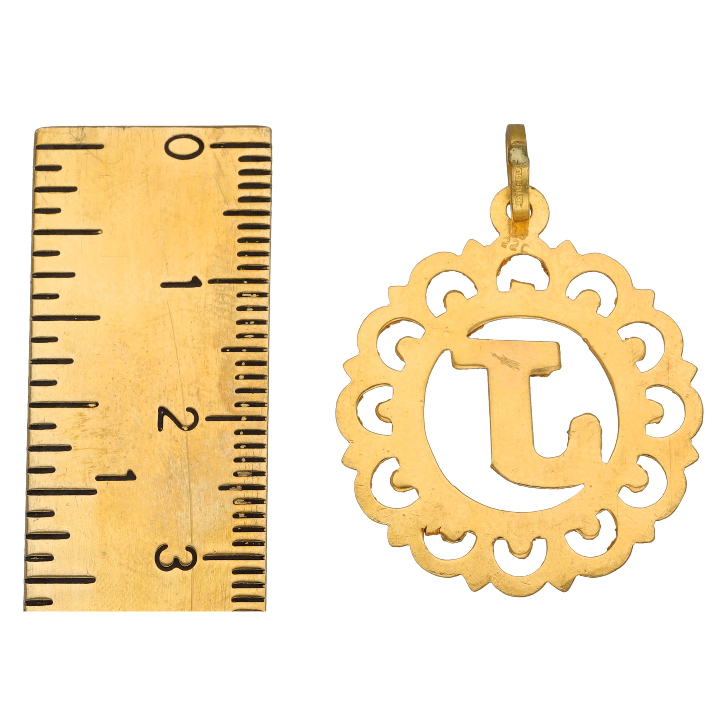 22ct Gold Initial J Pendant