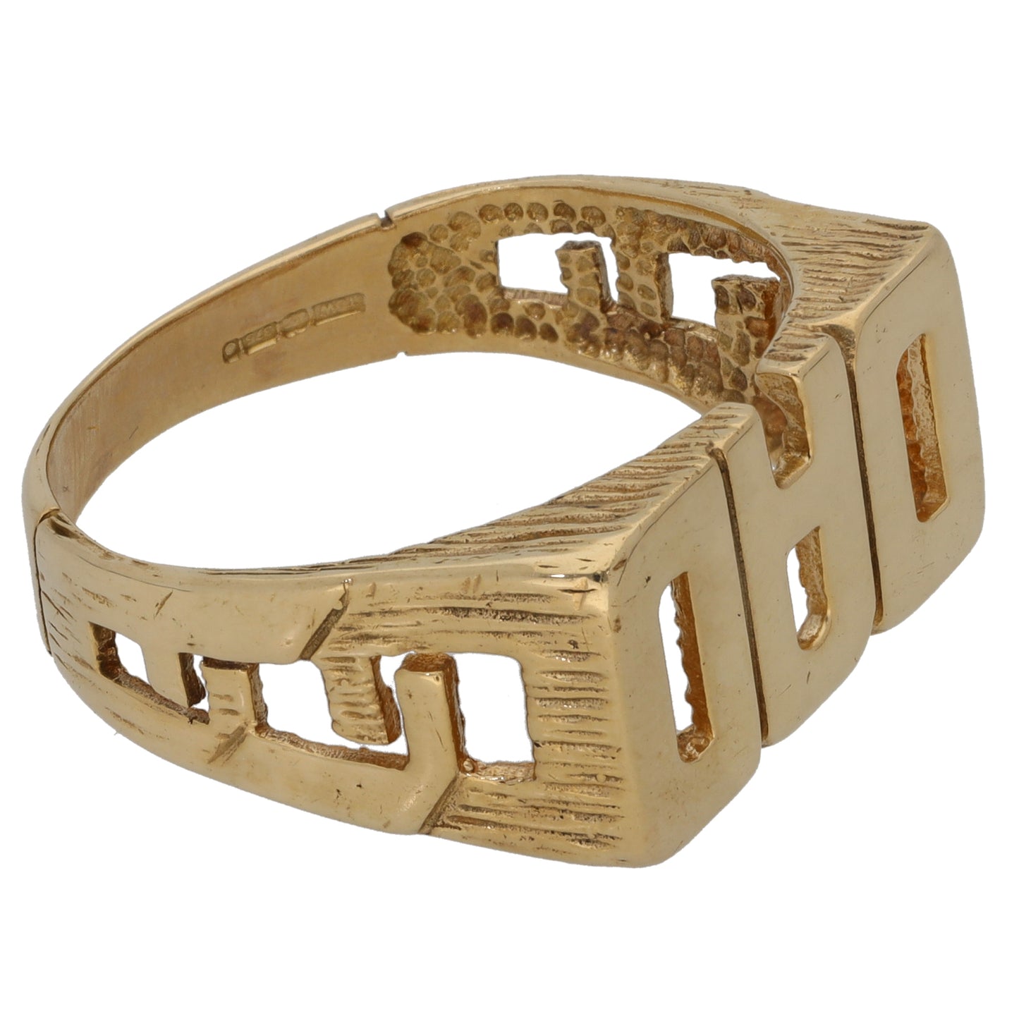 9ct Gold Dad Ring Size X