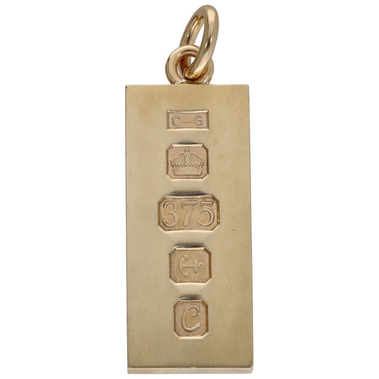 9ct Gold Ingot Pendant