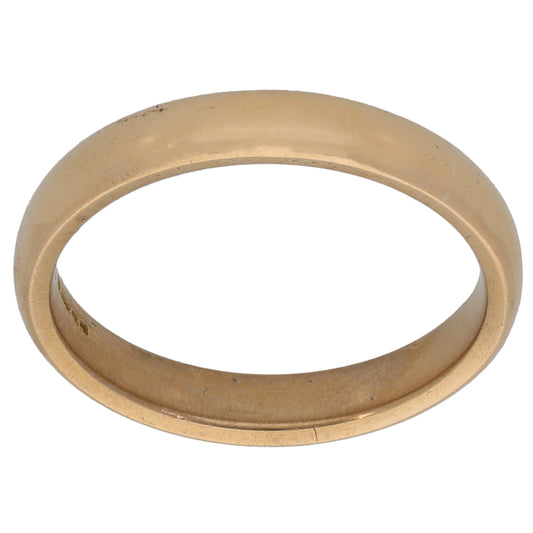 9ct Gold Plain Wedding Ring Size P
