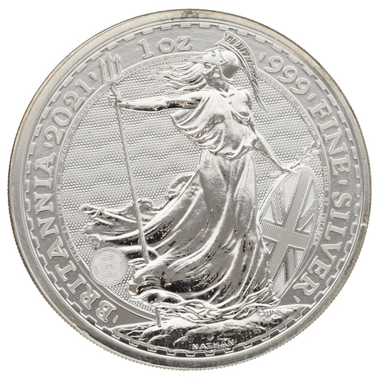 Fine Silver Queen Elizabeth II 1 OZ Britannia Coin 2021