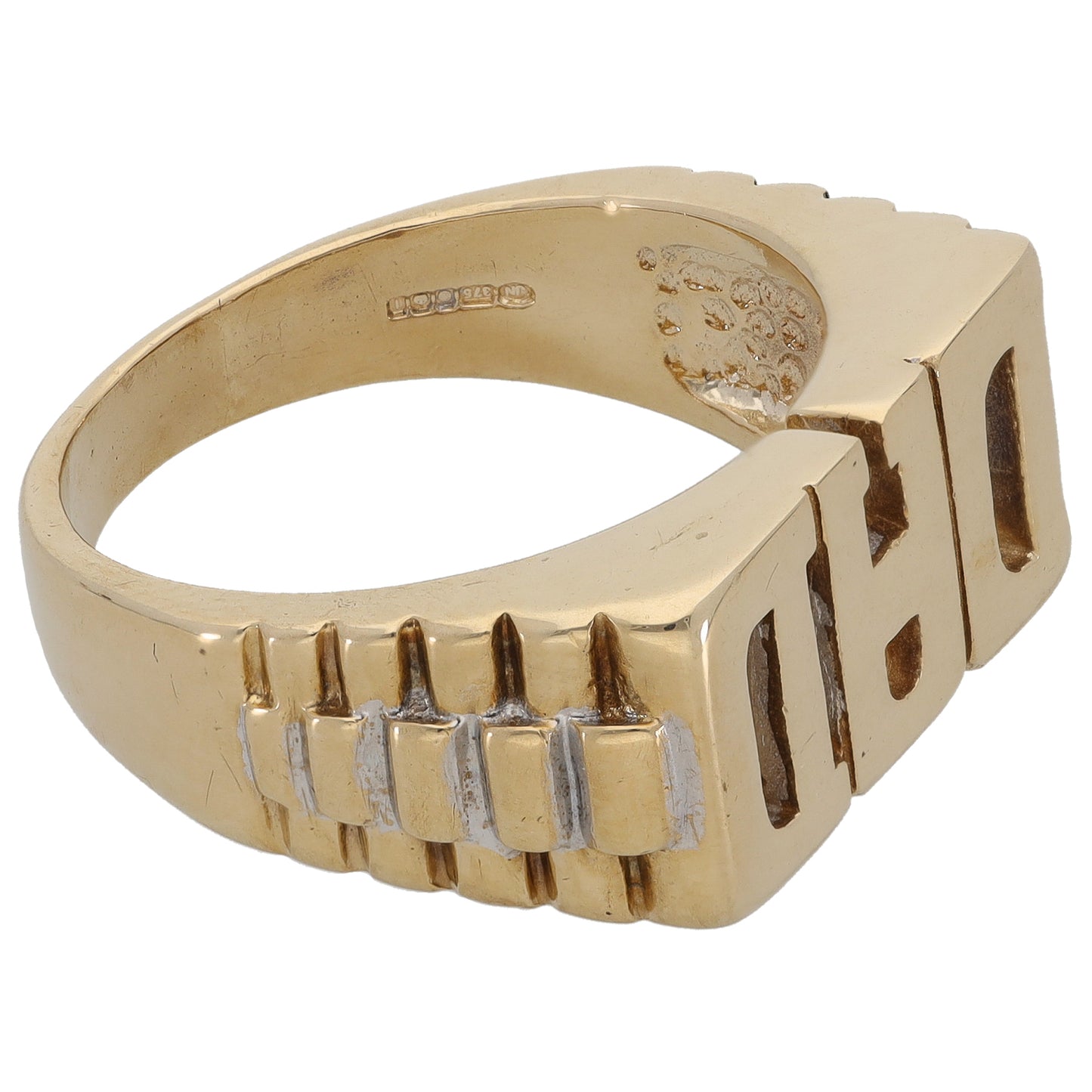 9ct Gold Dad Ring Size T