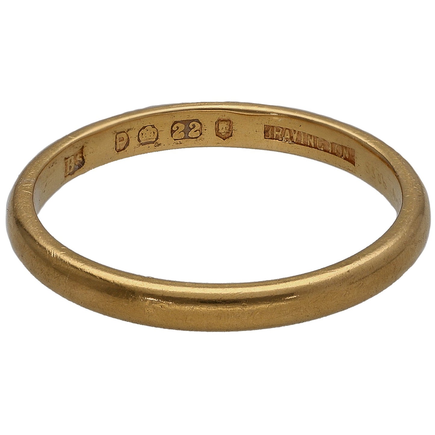 22ct Gold Plain Wedding Ring Size K
