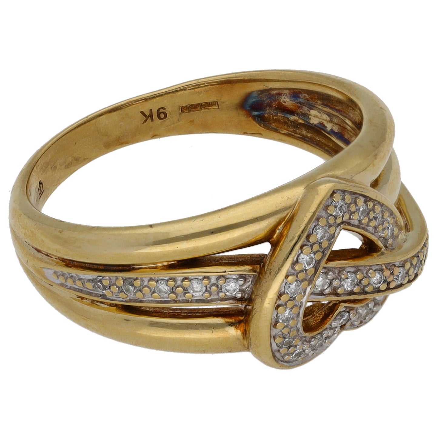 9ct Gold 0.15ct Diamond Alternative Ring Size R