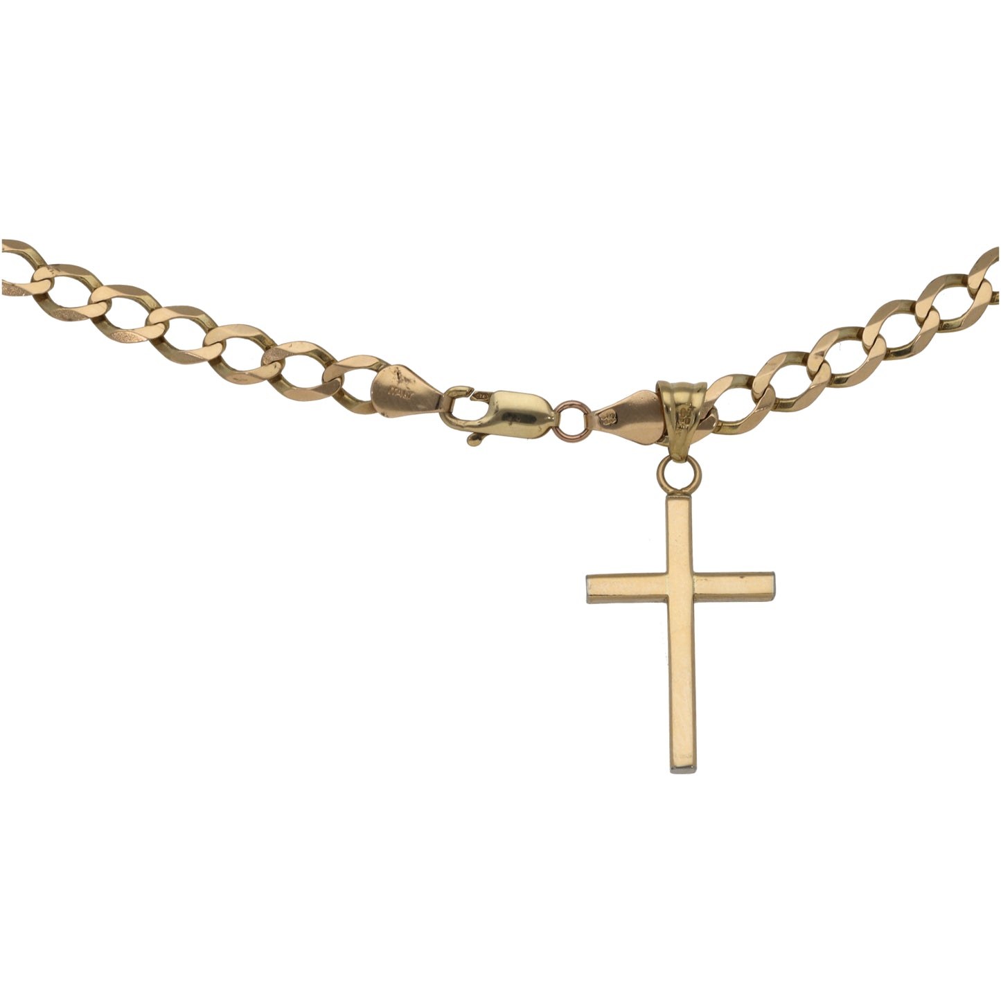9ct Gold Cross Pendant With Chain