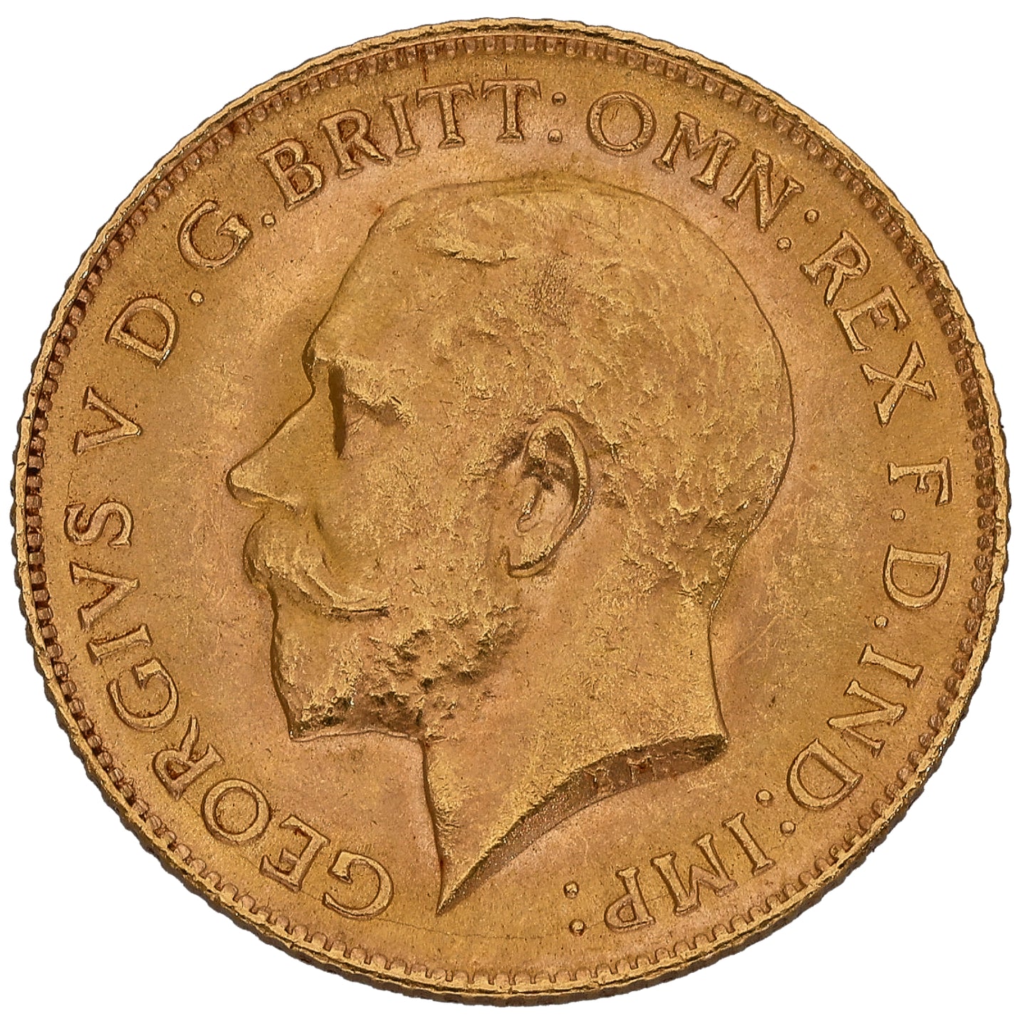 22ct Gold King George V Half Sovereign Coin 1915