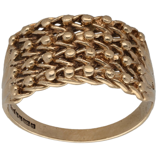 9ct Gold Keeper Ring Size R