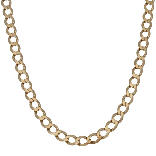 9ct Gold Curb Chain 22"