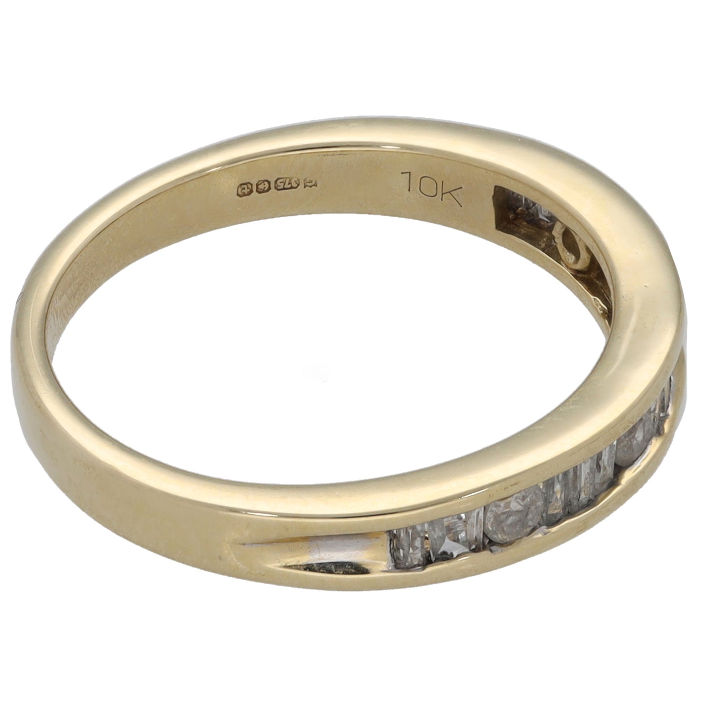 9ct Gold 0.42ct Diamond Half Eternity Ring Size L