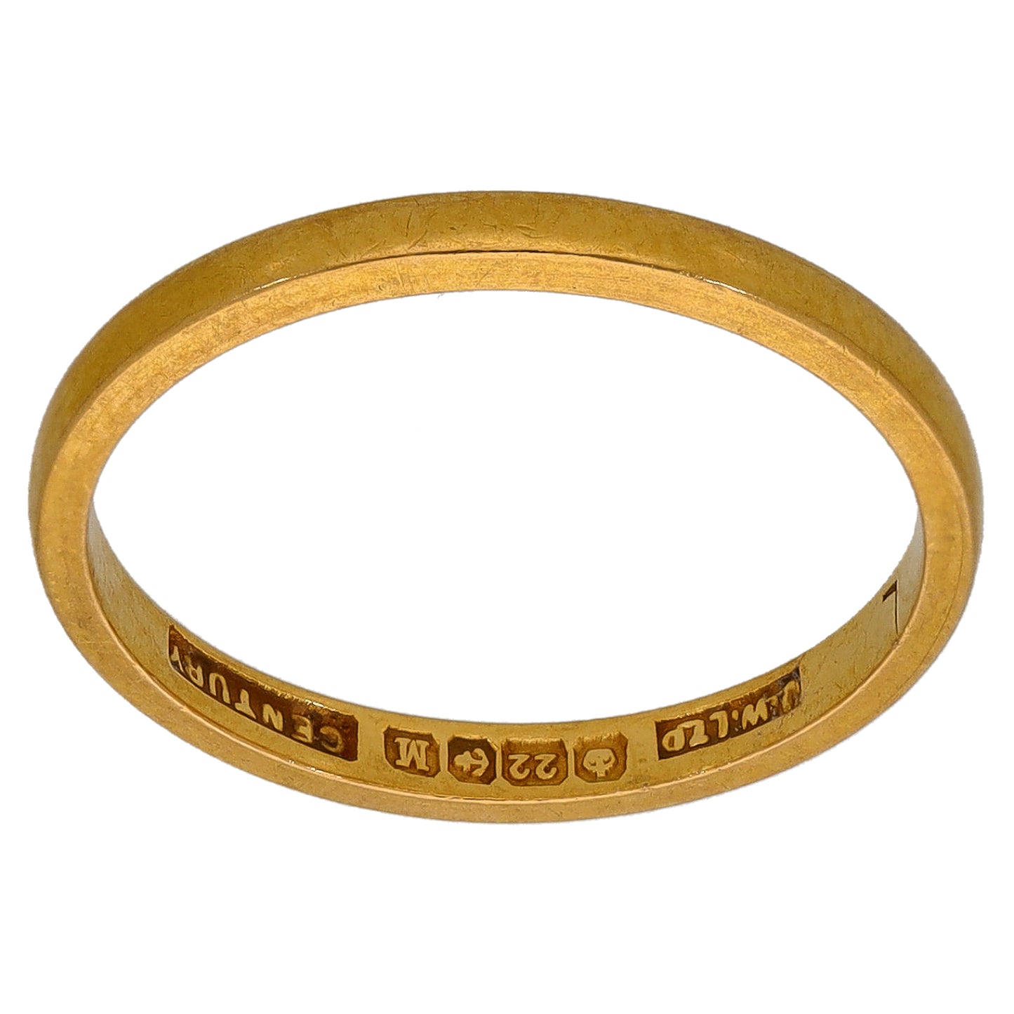22ct Gold Plain Wedding Ring Size L