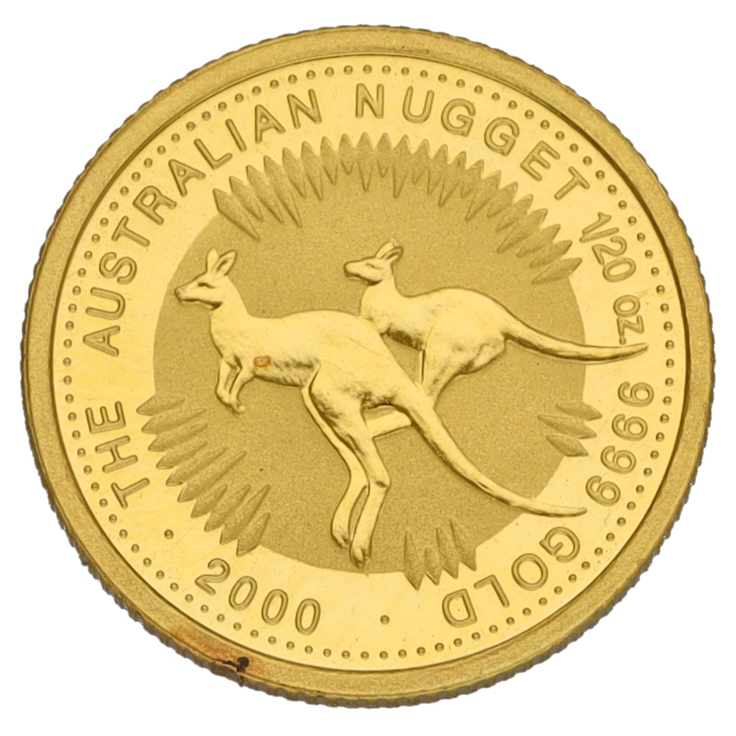 24ct Gold Australian Nugget 1/20 OZ Coin 2000