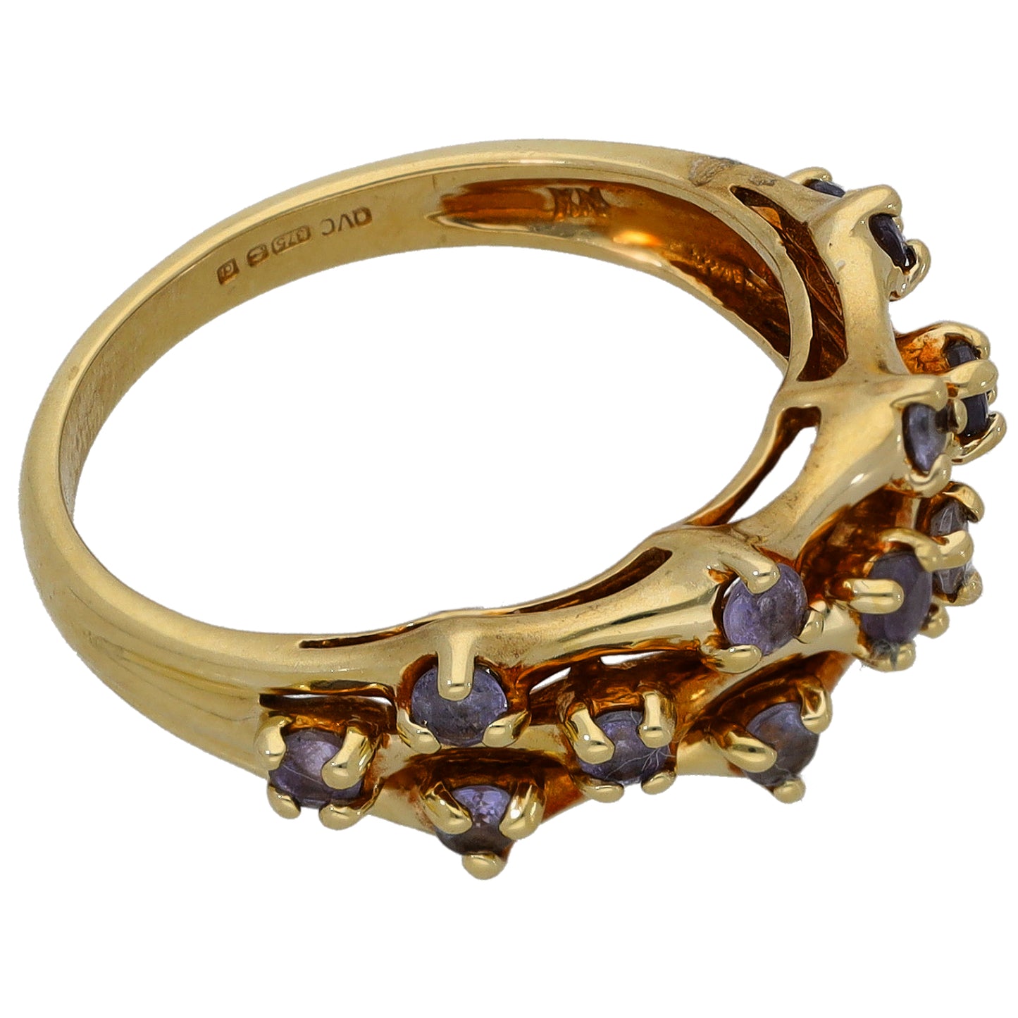 9ct Gold Tanzanite Dress/Cocktail Ring Size N