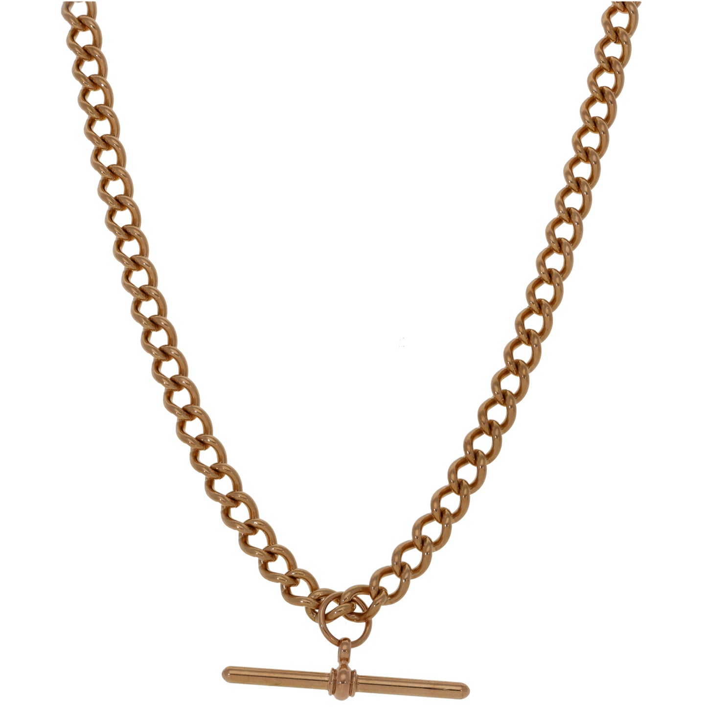 9ct Rose Gold Curb Chain 18"